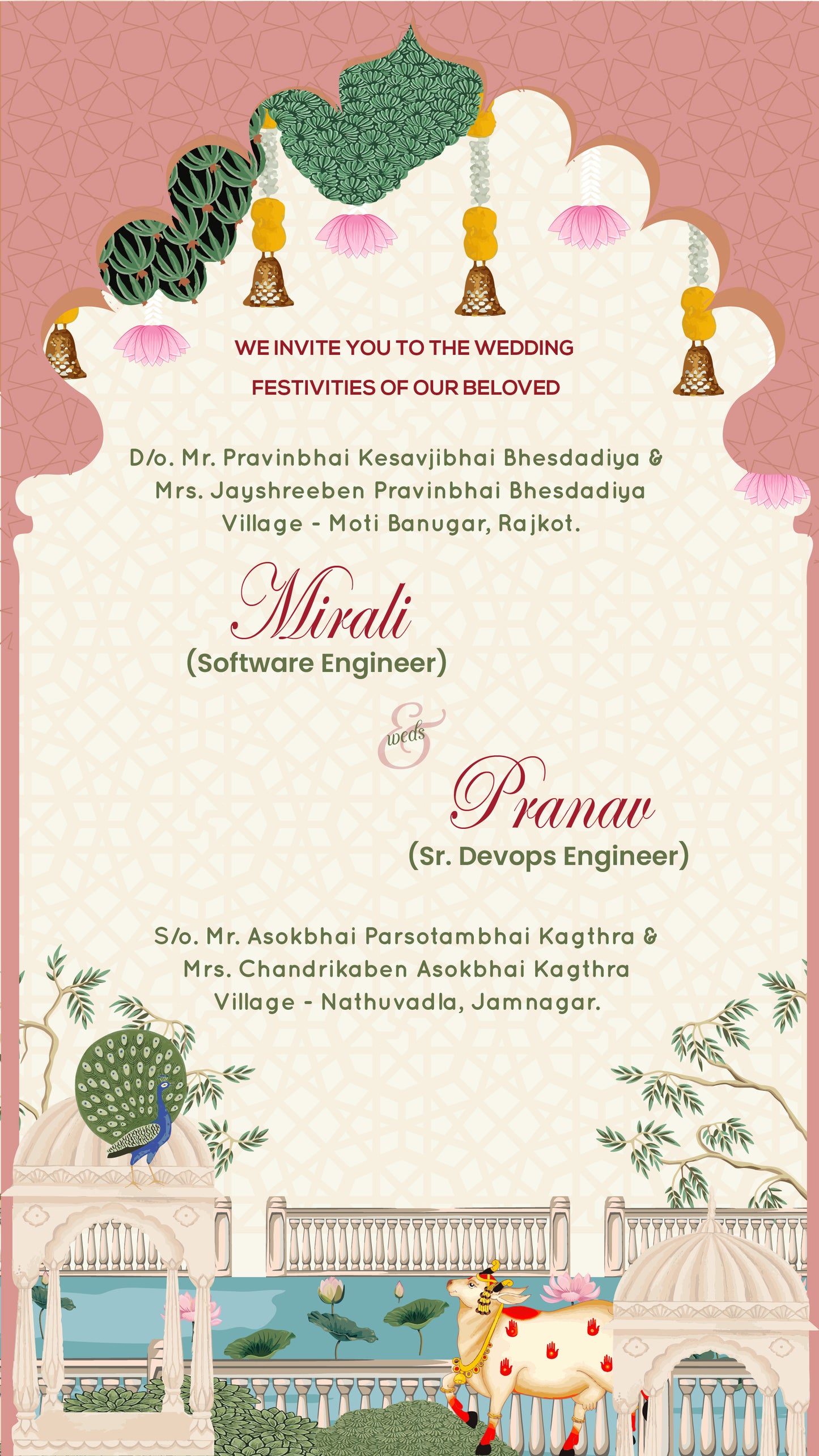 Luxurious PDF Invitation without Caricature - CODE WV14012