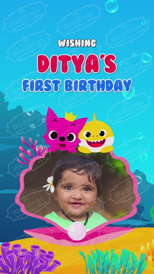 Baby Shark Birthday Invitation